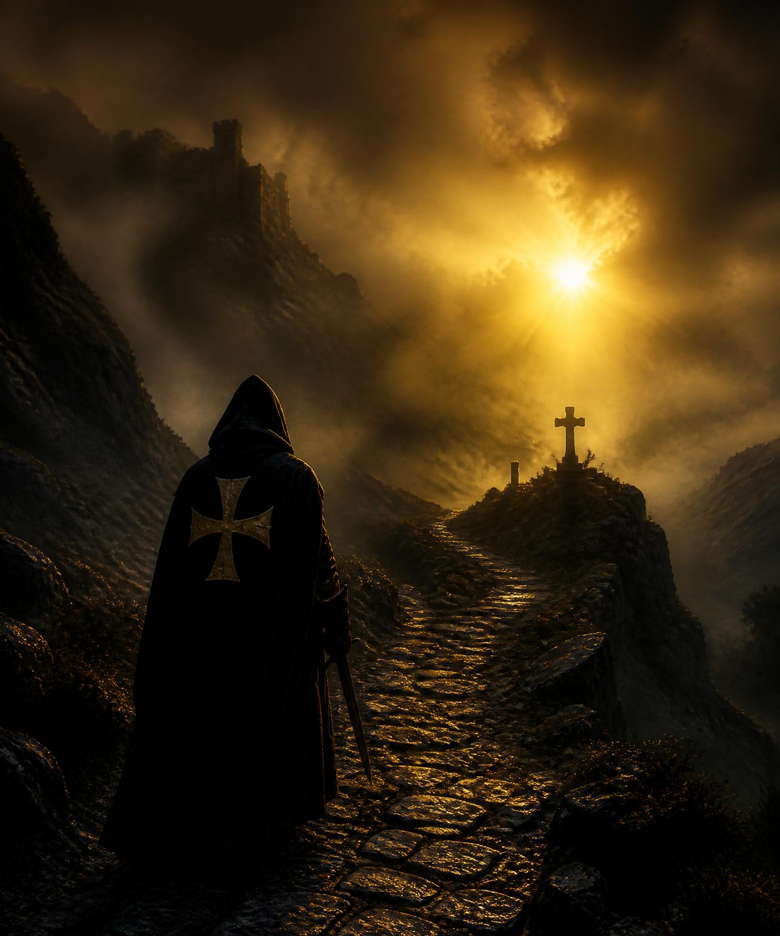 Cavaleiro templário no Caminho de Santiago